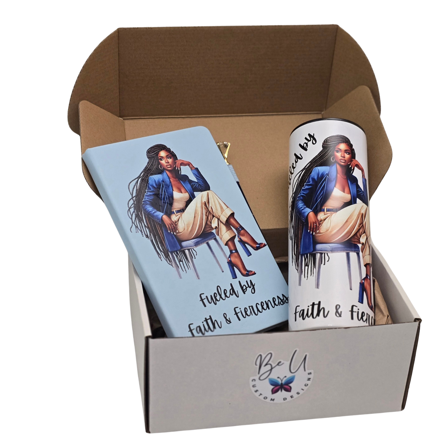 Matching Tumbler & Journal Set - Fueled by Faith
