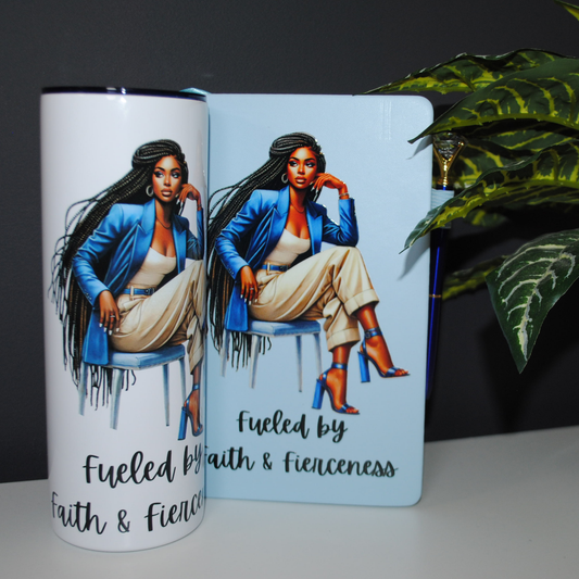 Matching Tumbler & Journal Bundle - Fueled by Faith