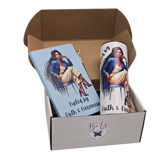 Matching Tumbler & Journal Set - Fueled by Faith